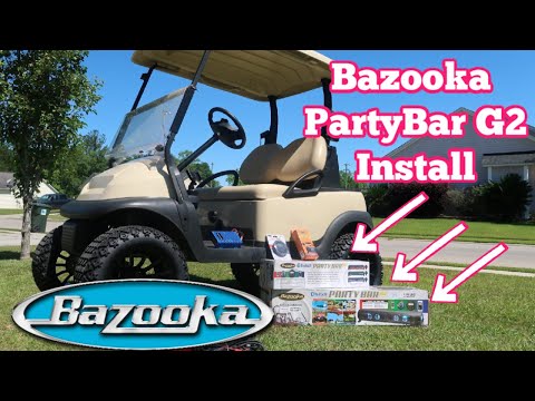 How To Install Sound Bar on Golf Cart | Bazooka Party Bar G2 | In-Depth Review | Club Car Precedent
